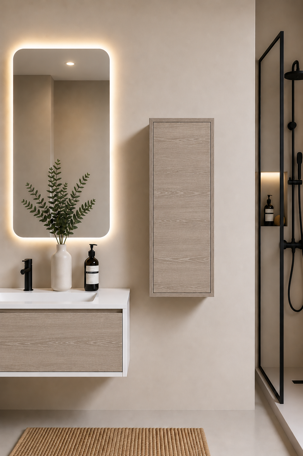 FLORENCIA bathroom cabinet with 1 door, 70 cm