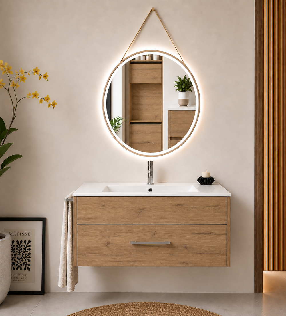 Kabinet kamar mandi gantung Florencia dengan wastafel · Stepa