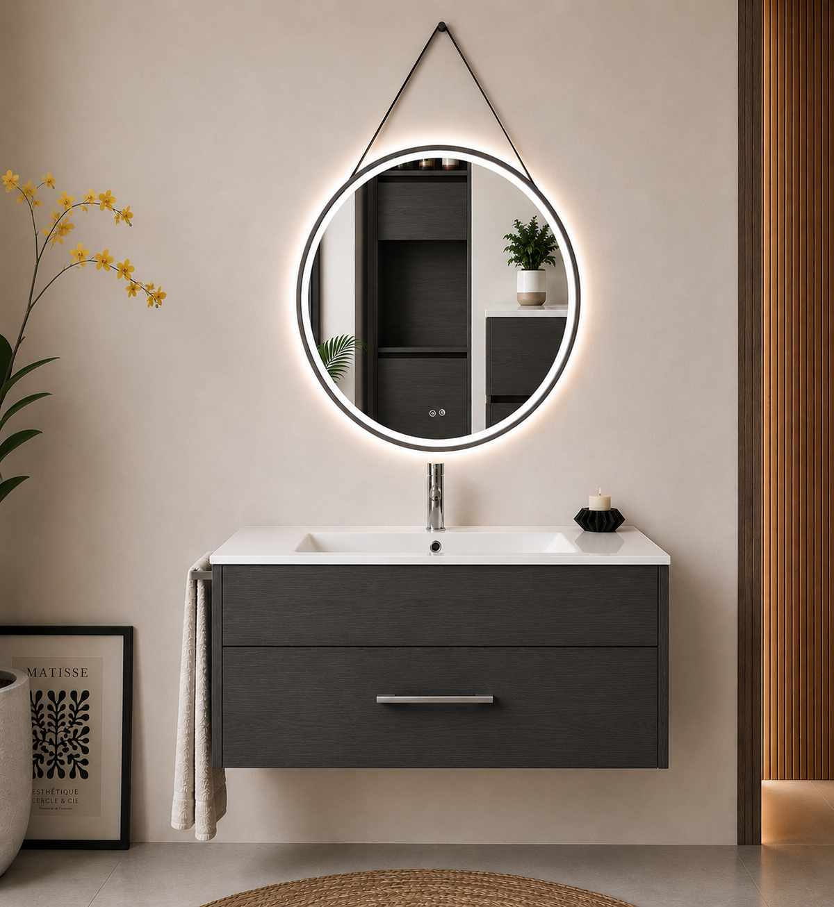 Kabinet kamar mandi gantung Florencia dengan wastafel