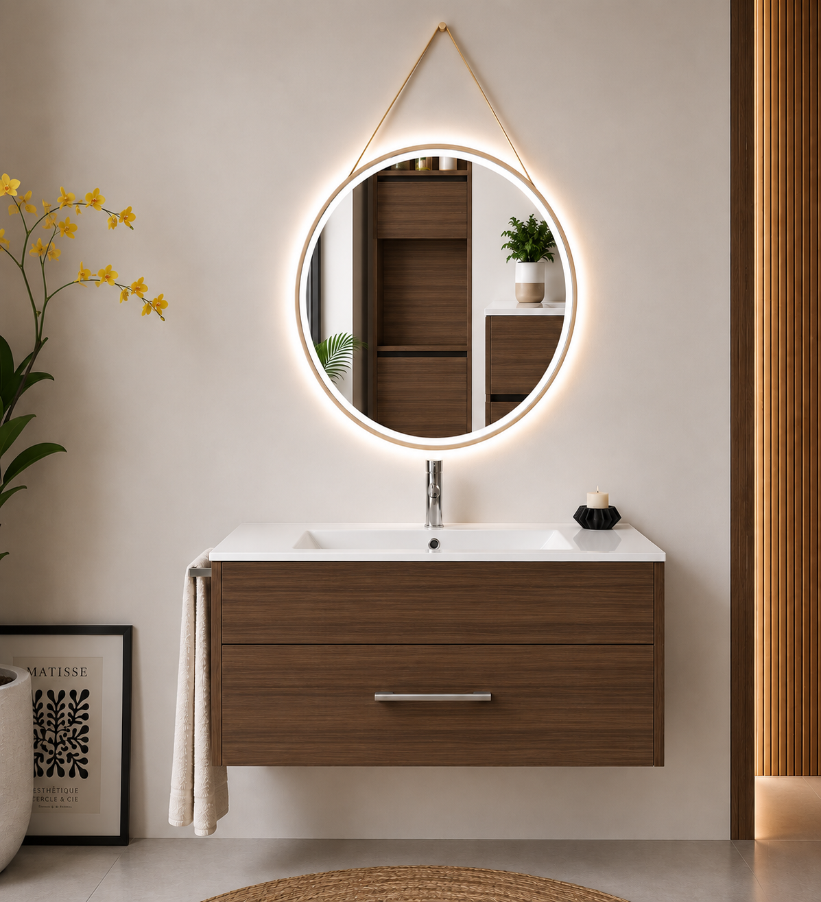 FLORENCIA wall-hung bathroom vanity unit with basin
