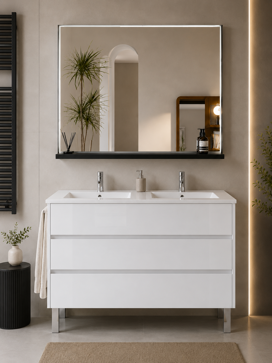 Kabinet kamar mandi berkaki Imperia dan wastafel