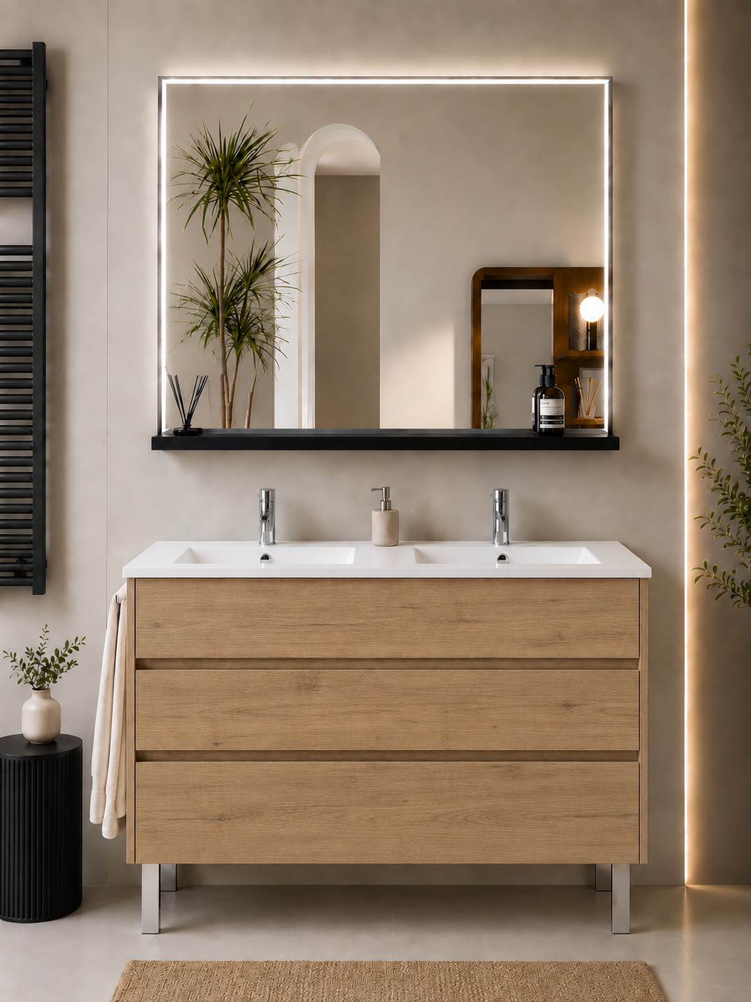 Kabinet kamar mandi berkaki Imperia dan wastafel