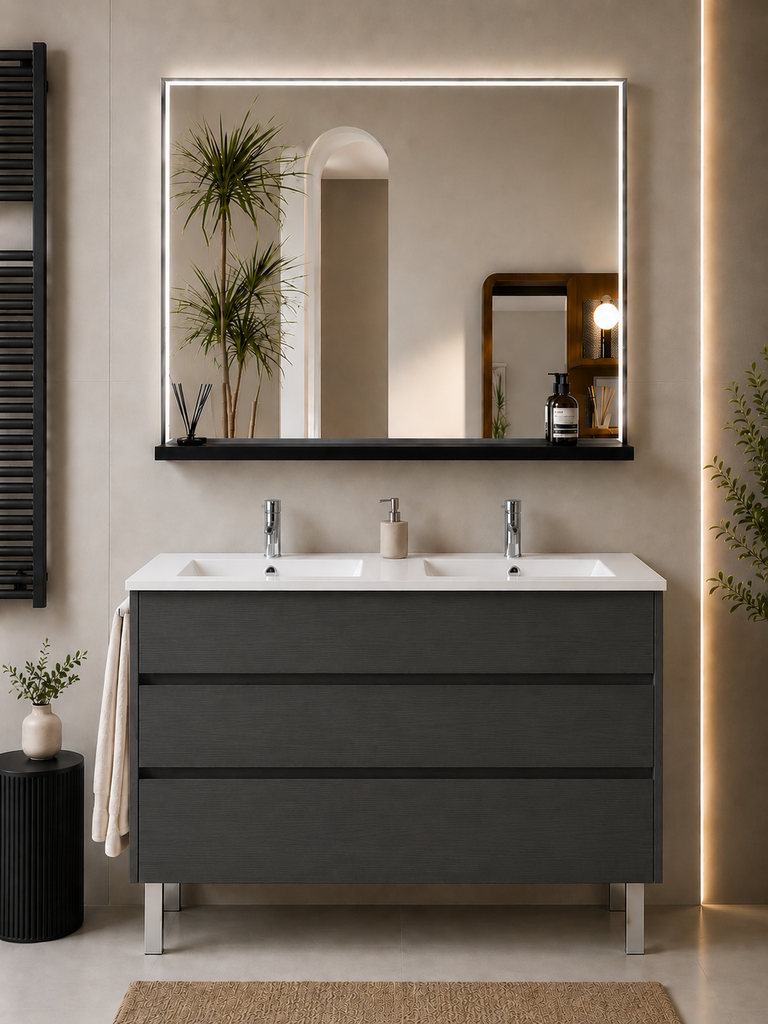 Kabinet kamar mandi berkaki Imperia dan wastafel