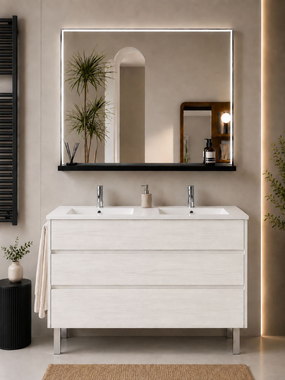 Kabinet kamar mandi berkaki Imperia dan wastafel