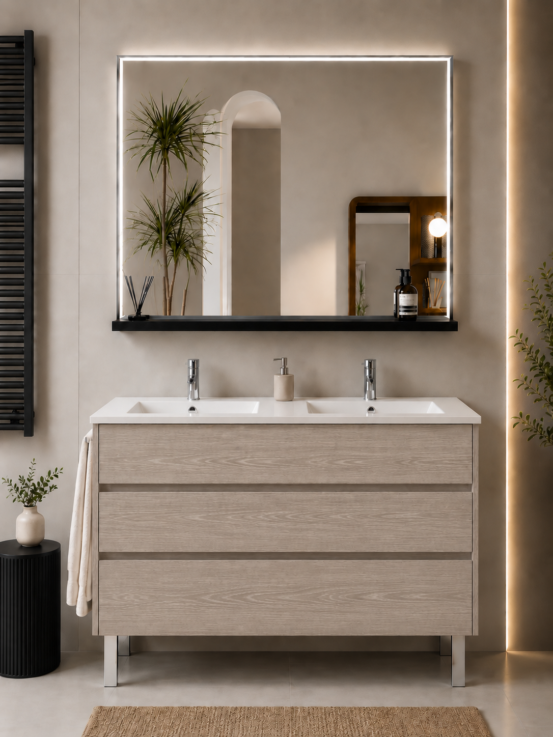 Kabinet kamar mandi berkaki Imperia dan wastafel