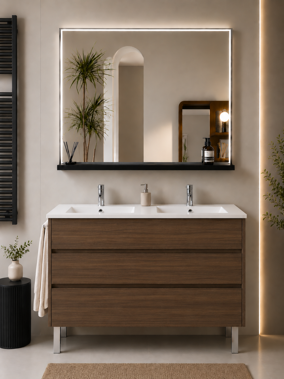 Kabinet kamar mandi berkaki Imperia dan wastafel