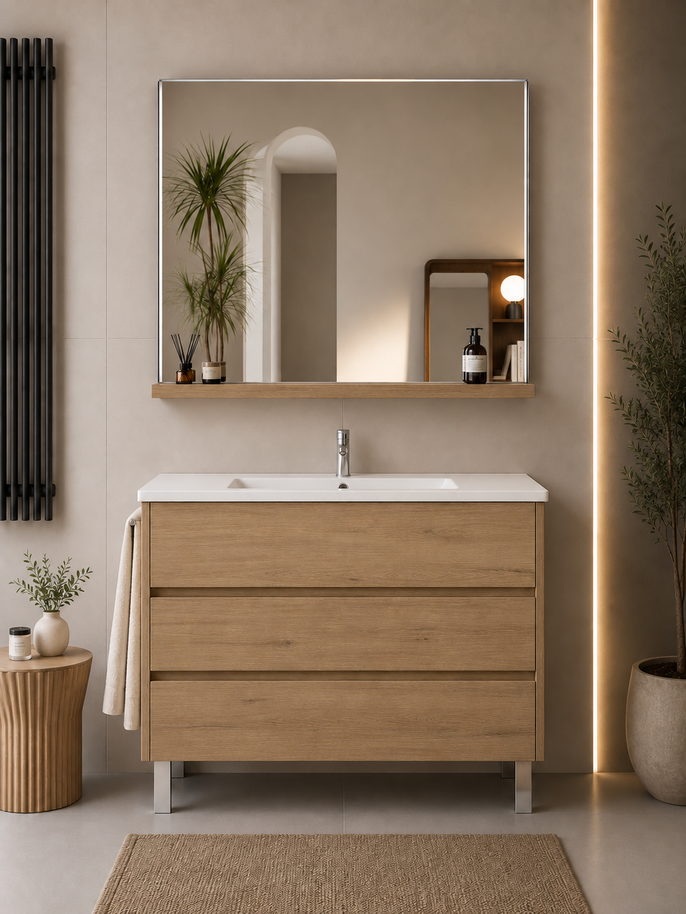 Kabinet kamar mandi berkaki Imperia dan wastafel · Stepa