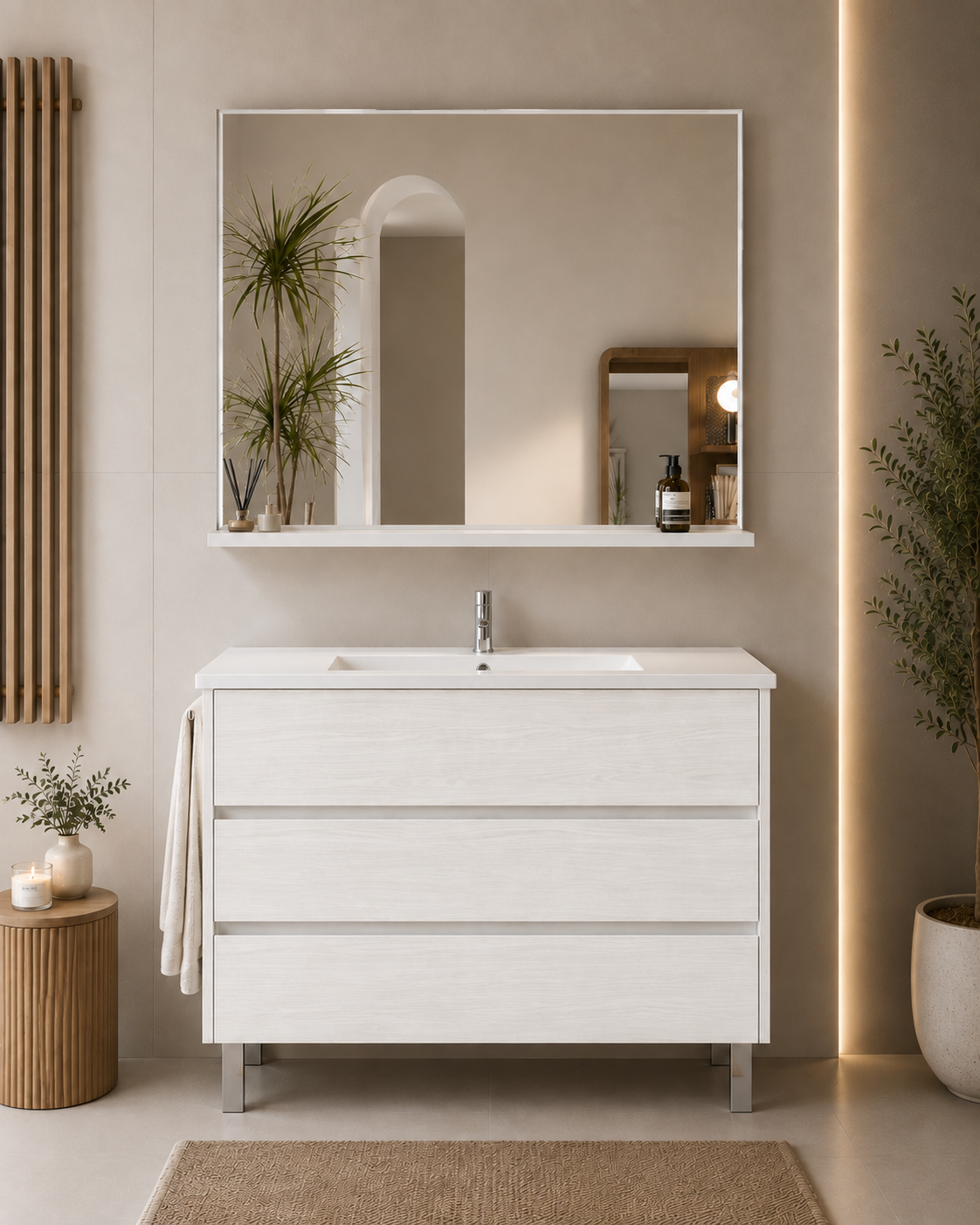 Kabinet kamar mandi berkaki Imperia dan wastafel