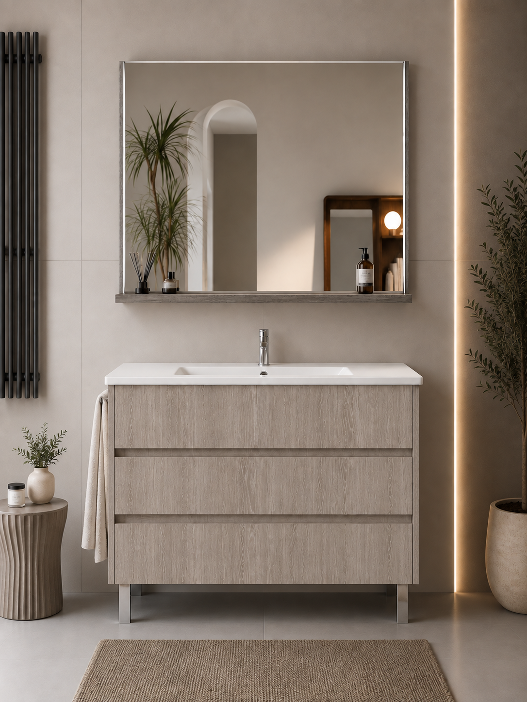 Kabinet kamar mandi berkaki Imperia dan wastafel