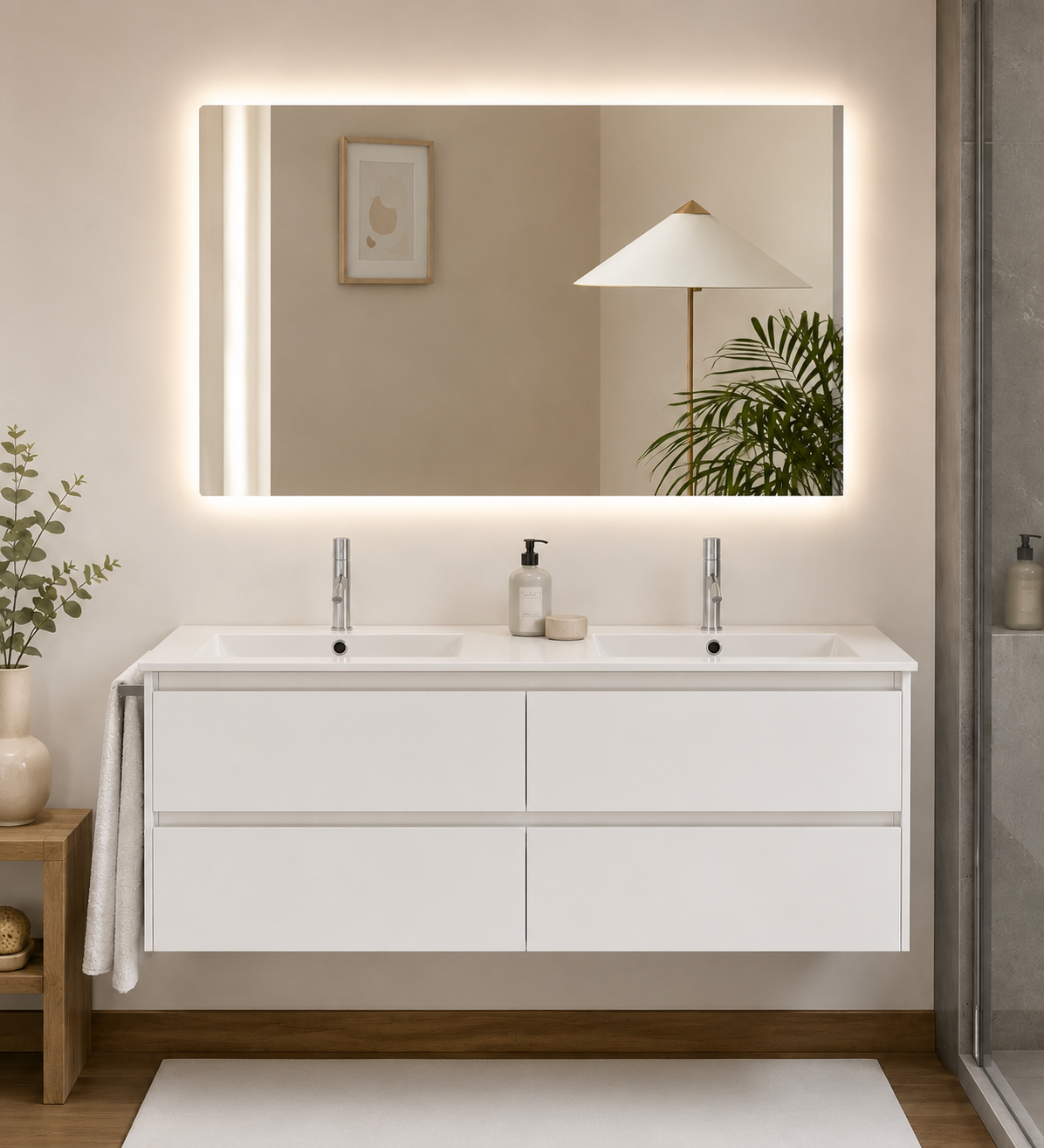 Kabinet kamar mandi IBIZA QUATTRO dengan wastafel dan 4 laci