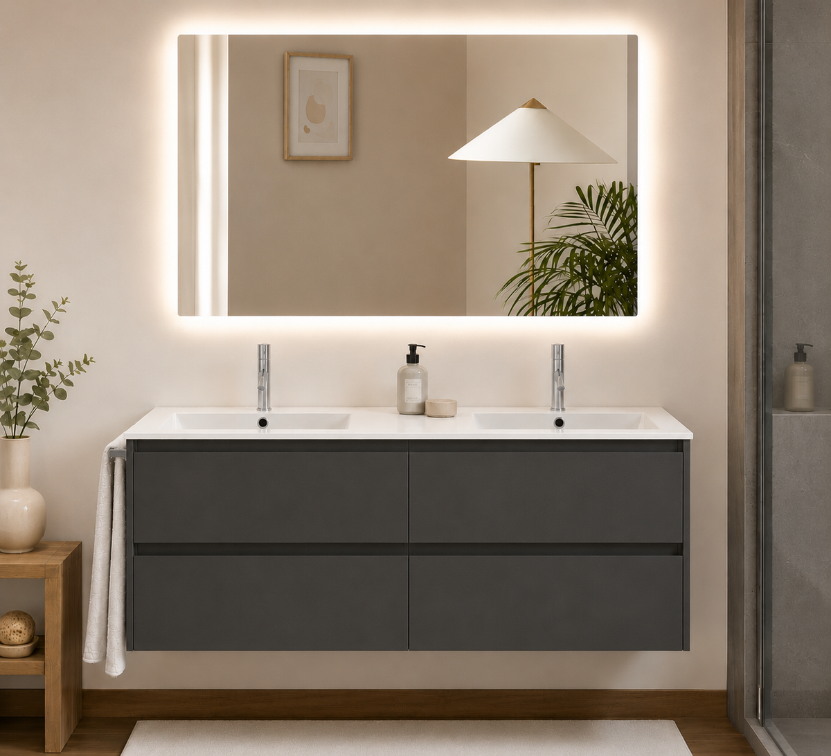 Kabinet kamar mandi IBIZA QUATTRO dengan wastafel dan 4 laci
