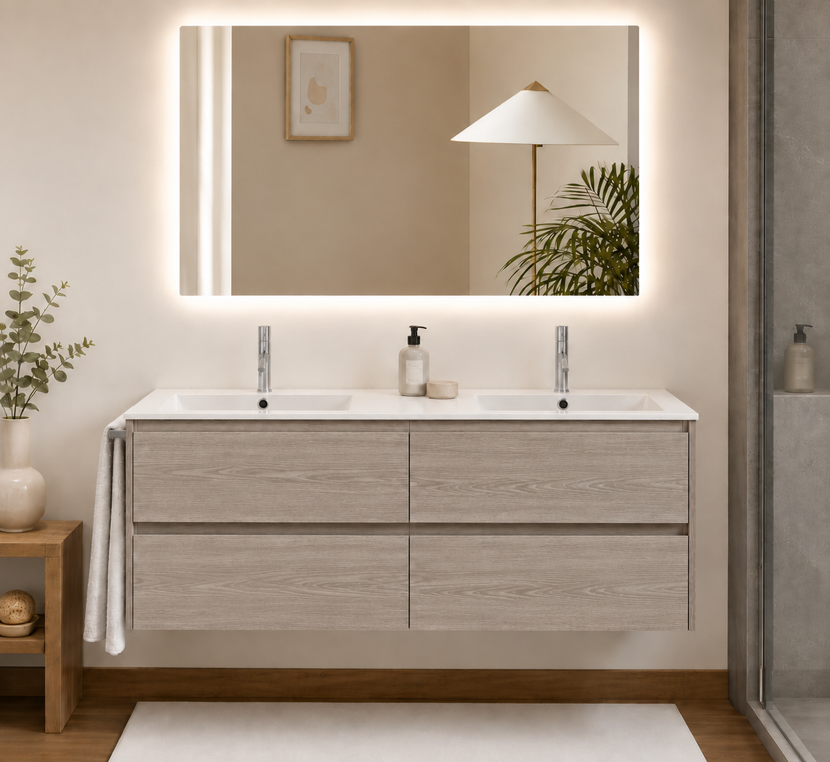 Kabinet kamar mandi IBIZA QUATTRO dengan wastafel dan 4 laci