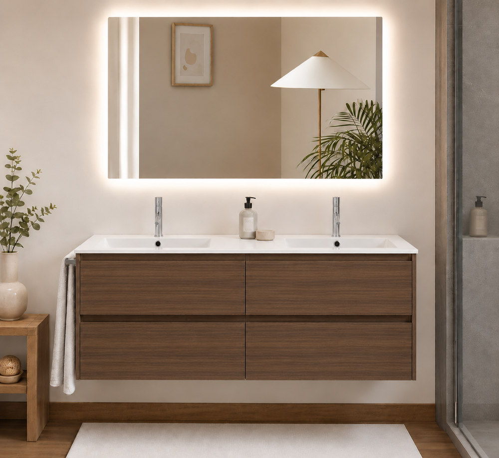 Kabinet kamar mandi IBIZA QUATTRO dengan wastafel dan 4 laci · Teh Fresno