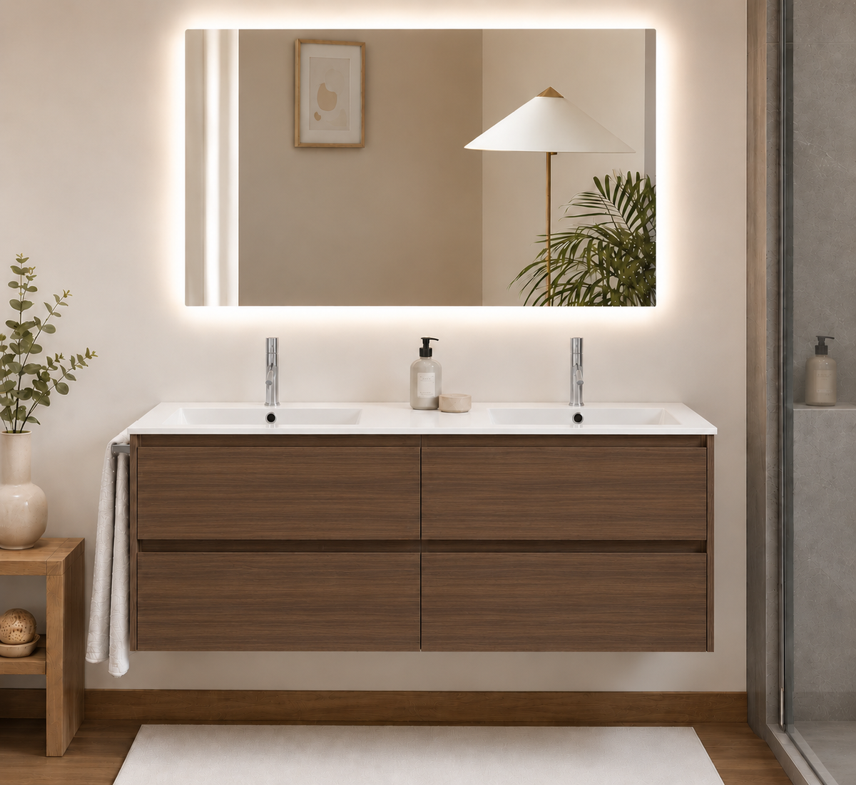 Kabinet kamar mandi IBIZA QUATTRO dengan wastafel dan 4 laci